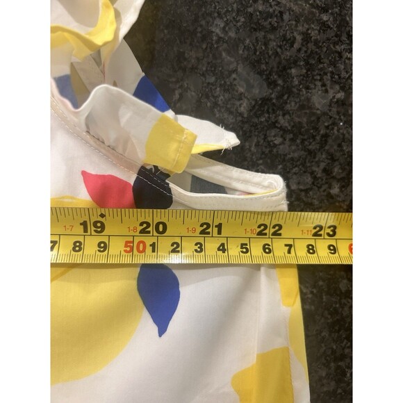Kate Spade Lemon Zest Ruffle Sleeveless Blouse Women’s Size XL Preppy Designer - Picture 5 of 5